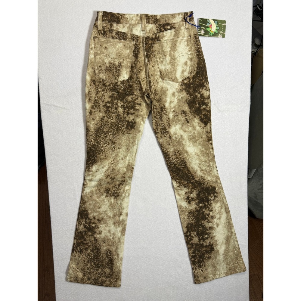 Cover Vintage Cow Print Jeans Brown Cream Made in Italy Deadstock Size 30 - Picture 2 of 8